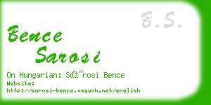 bence sarosi business card